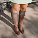 Abby High Boots, waxed brown OUTLET